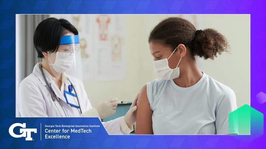 Doctor giving a vaccine shot